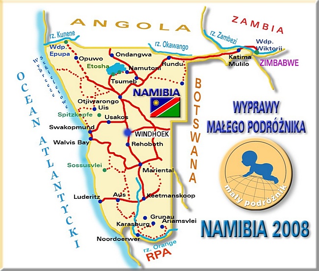 Mapa Namibii