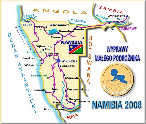 Nasza trasa w Namibii