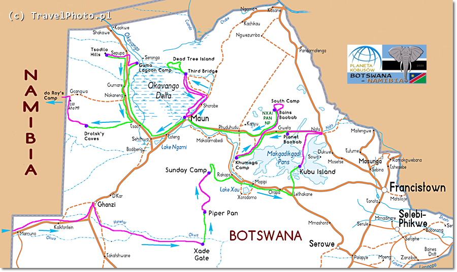 BOTSWANA - trasa finalna